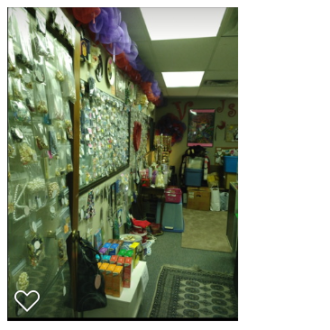 photo of the wall of the thrift store